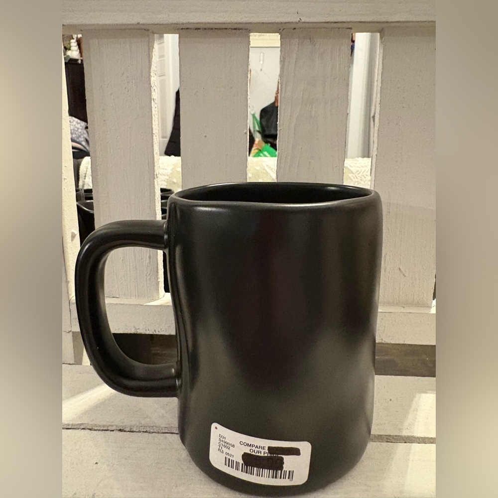 Rae Dunn Black Wake Up Mug - Picture 3 of 3